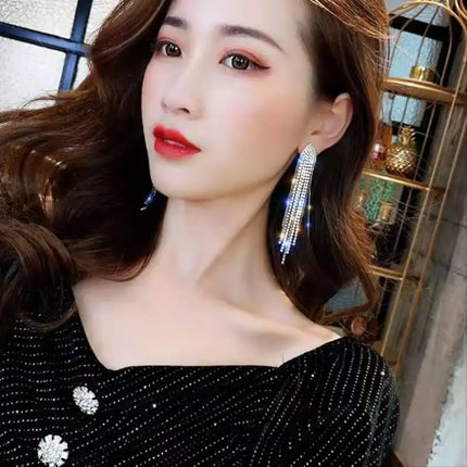 New Fashion Trend Unique Design Elegant Delicate Zircon Butterfly Tassel Earrings For Women Jewelry Wedding Party Premium Gifts