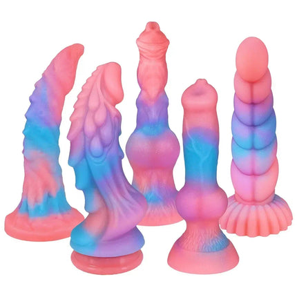 Fluorescent Bad Dragon Dildo Huge Luminous Dildos for Women Silicone Suction Cup Dog Anal Plugs Masturbator Sex Toys for Couples