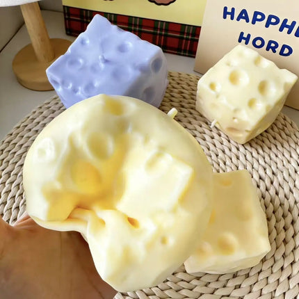 8cm Jumbo Cheese Cube Stress Ball Big Cheese Shapeable Squeeze Ball Non-Bounce Fidget Toy ASMR Sensory Anti-Stress Festival Gift