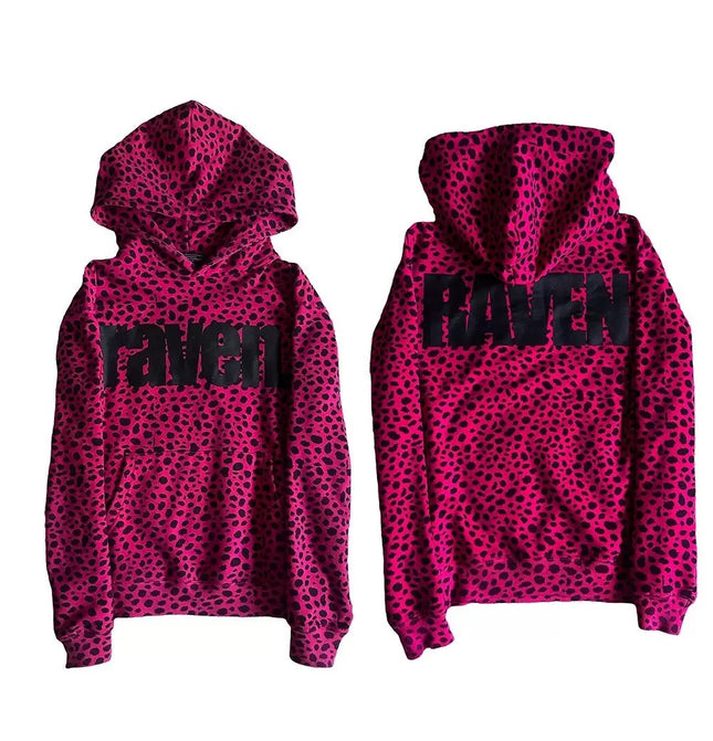 Y2K Trendy Ins Clothing Street Sle Punk Print Long Sve Hoodie Sweatirt ex Faion Retro k Color Overhead Jaet