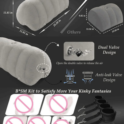 Inflatable Sex Pillow Hand And Foot Harness Set Assembly Breast Clamp Sm Couple Flirting BDSM Adult Sex Toys Sexy Shop