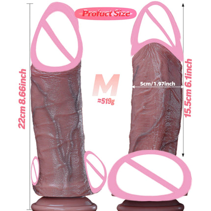 Fat Realistic Dildo Big Real Skin Silicone Huge Thick Dildo Giant Anal Soft Dildos with Suction Cup for Women Men G-spot Sex Toy