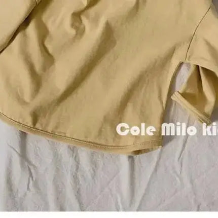 Autumn Winter Boy Girl Children's Solid Long-Sleeved Bottoming Shirt Kid Loose T-shirt Retro Baby Cotton Tops Toddler Casual Tees