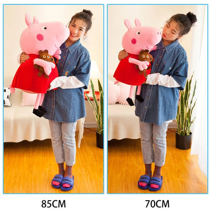 New Peppa Pig and George family cartoon plush toy dolls, blue and pink pig dolls, festival gifts, dolls, birthday gifts