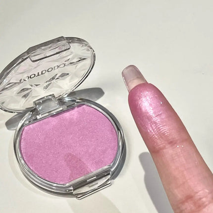 Face Makeup Ice Blue Glitter Lying Silkworm Peach Pink Pearl Eyeshadow Blusher Palette Highlights Natural Blush Female Cosmetics
