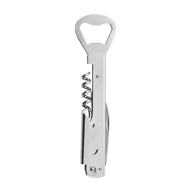 Multifunctional Wood Wine Corkscrew, Wooden Handle Stainless Steel Beer Bottle Opener, Can Opener, Custom Logo Gift