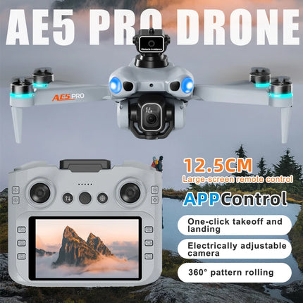 For Xiaomi 2026 NEW AE5 Drone 4K Professional 8K HD Camera Remote Control with screen WIFI UAV Brushless Foldable Quadcopter Toy