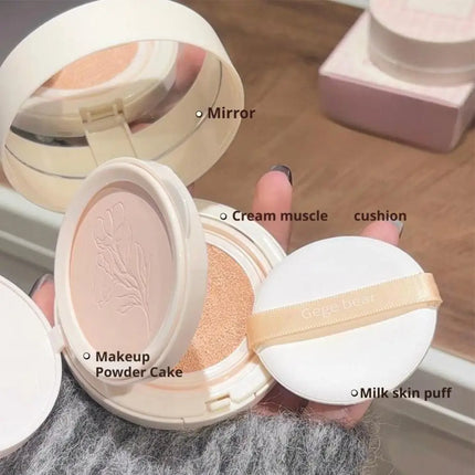 2 In 1 Double Layer Air Cushion Concealer Foundation Makeup Pressed Powder Full Coverage Moisturizing Makeup Base Cosmetic
