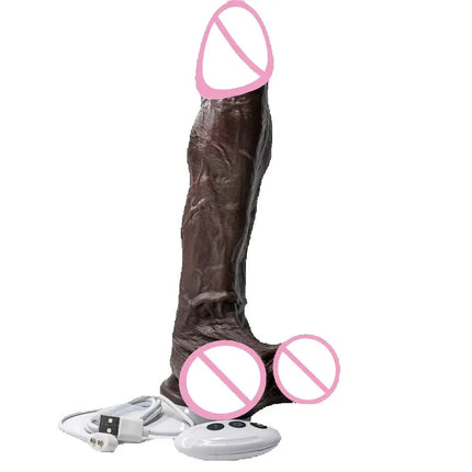 Big Telescopic Realistic Vibrating Dildo Vibrator Heating Thrusting Dildo Sex Toy Anal Stimulation Vibrating for Women 18