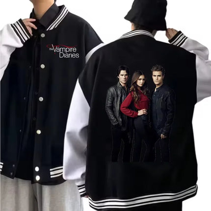 Hot Movie Baseball Uniform Women Men Fashion Long Sleeve Jacket Fan Gift Baseball Coat Letter Print Oversized Loose Outer tops
