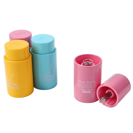 1pcs Mini Water Drill Bottle Opener Tools Drink Punch Bottle Cover Hole Punch Opener For Straw For Party Random Color