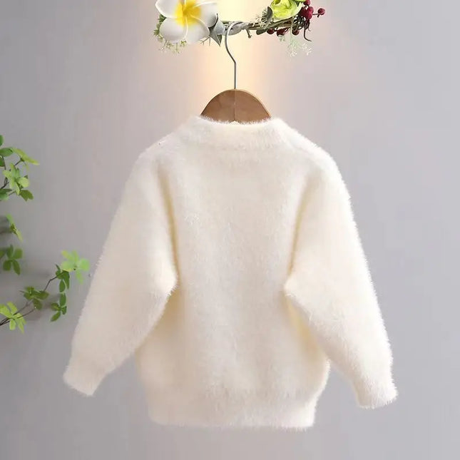 Chic New Autumn Winter Thick Pullover Sweaters Girls Knit Sweater for Children Girls Clothing Flowers Baby Girl Clothes GY11051