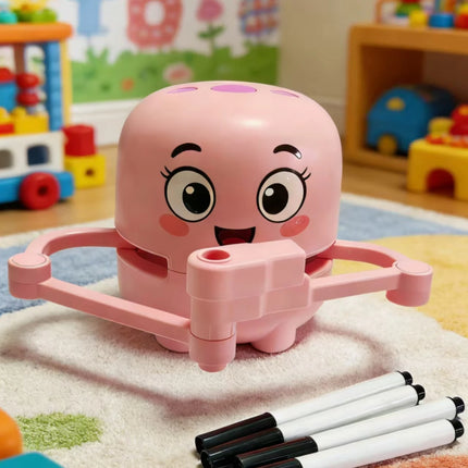 Children's Early Education Painting Robot, Pink, Children's Toy Gift, Includes 100 Drawing Cards