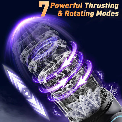 Automatic Male Masturbator APP Controlled 7 Modes Vibrating Pocket Pussy Realistic 3D Texture Tight Stroker Blowjob Pro Sex Toy
