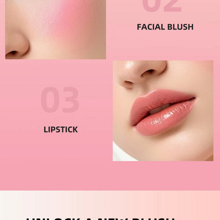 Natural Matte Blush Cream Long Lasting Waterproof Brightening Multi Use For Lips Face Cheeks Monochrome Nude