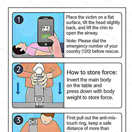 Anti Choking Auto Heimlich First Aid Choking Rescue Device with S&m&l Mask for Adults Kids Rescue, Life Saving Suction Emergency
