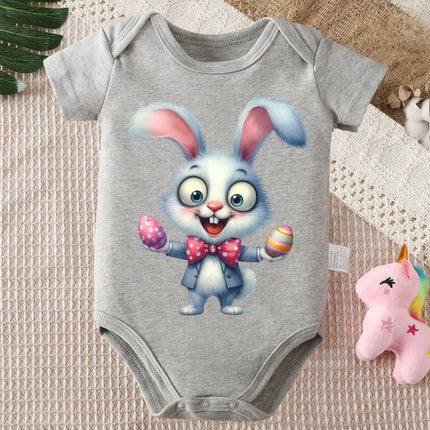 100% Cotton Bodysuit Happy Easter The Cool Rabbit Print Onesie Comfortable Cloths for Baby Jumpsuit for 0 To 12 Months Newborn