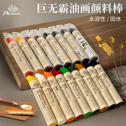 1pc Phoenix Extra Large Solid Oil Pastels Jumbo 37ML Water-Soluble,Portable for Sketch Graffiti, Art Supplies Oil Canvas Boards