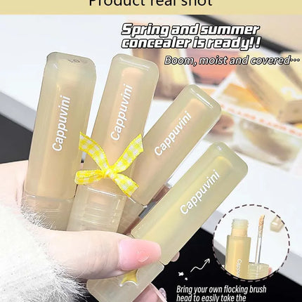 Velvet Matte Liquid Concealer Highlighter Long-Lasting Moisturize Cover Acne Marks Dark Circles Skin Brightening Makeup