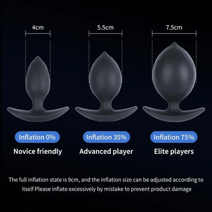 2026Magnetic Suction Inflatable Anal Plug with Built-in Steel Beads Big Dildos Vaginal Expander Men Butt Dilator Couple Sex Toys