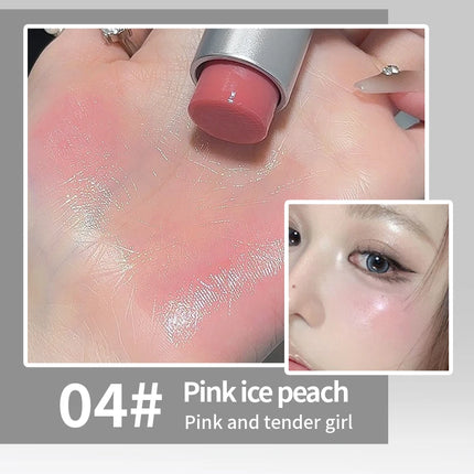 Rich Bear Highlighter Stick - Dewy Finish, Contour & Blush 3-in-1, Natural Glow with Fine Shimmer, Affordable Makeup Stick