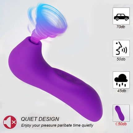 Powerful Suction Cup Clitoral Sucking Vibrator for Women Female Clitoral Nipple Oral Vacuum Stimulator Massager Adult Products