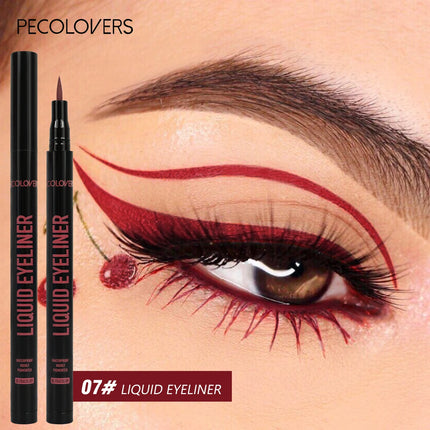 1PC Matte Waterproof Liquid Eyeliner - Green/Blue/Red/Purple, Quick Drying, Gentle Texture, Long-lasting, Fine Tip, Waterproof