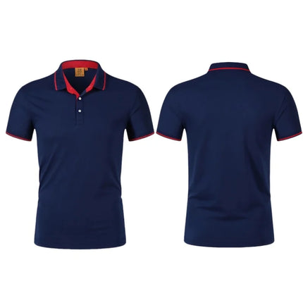 Ice Silk Short Sleeve T-Shirt Summer Work Uniform Logo Printed  Team Culture Polo Shirt  Fashion for Men and Women