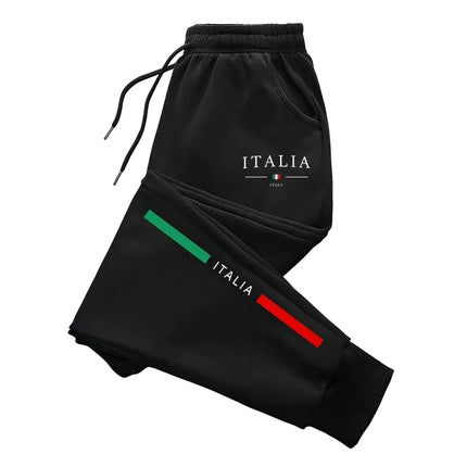 2026 Hot Sale Italy Print Sweatpants High Quality Male Daily Casual Sports Jogger Pants All Season Home Outdoor Comfort Trousers