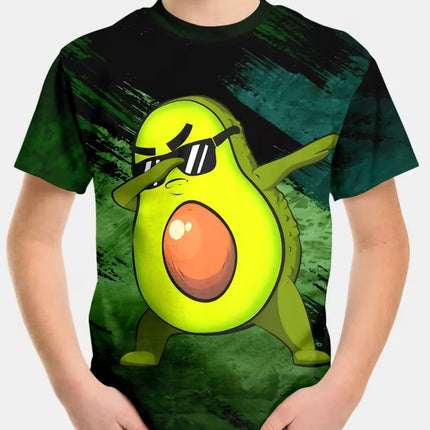 Fashion Lime Lemon Pattern T-Shirt for Kids Hot Sale Fruit 3D Printed T Shirts Summer Round Neck Tees Tops Loose Short Sleeves