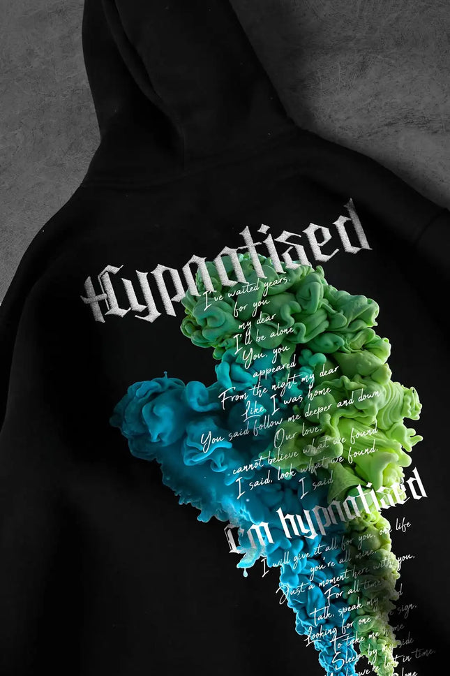 Solid Color Loose Gradient Personalized Art Pattern Sports Hoodie Simple High-end Autumn Versatile Trendy Warm Women's Clothing