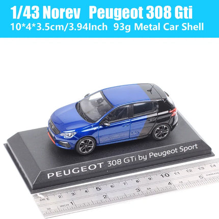 Norev 1/43 Scale Peugeot 308 Gti Sports Car Model Diecasts & Toy Vehicles Acrylic Box Replicas Ccollection Blue Gift Miniatures