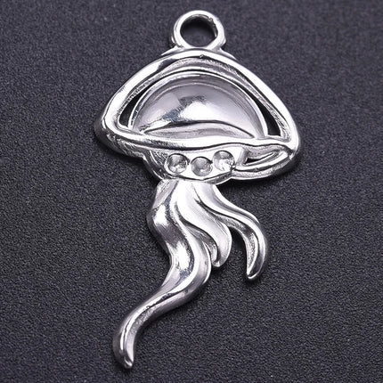 5pcs Stainless Steel Conch Starfish Turtle Charms For Jewelry Making Supplies Ocean Charm Silver Color Pendant Handmade Material