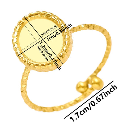 6pcs/lot Gold Plated Stainless Steel Base Rings Settings DIY Blank Knuckle Rings for Women Jewelry Charms Never Fade Wholesale