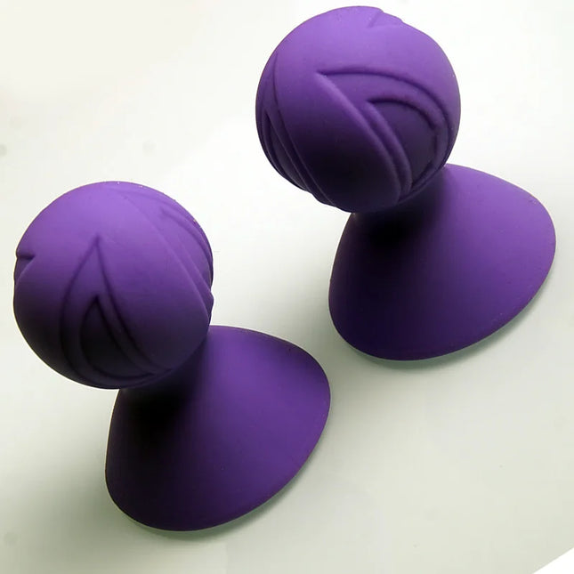 BDSM Silicone Nipple Suckers Pump Suction With Squeeze Bulbs,Wide Cup Clit Breast Sex Toys for Couples,Bondage