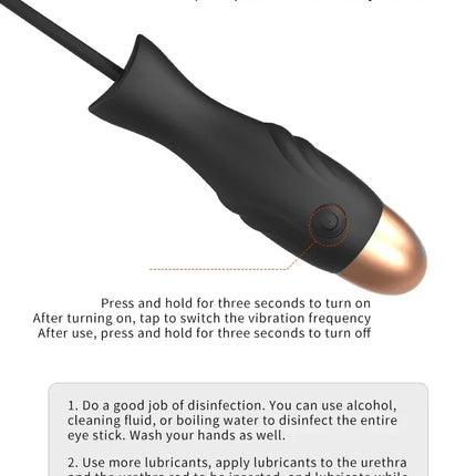 Male Urethral Vibrator Soft Silicone Urethral Dilator Set Catheter Penis Plug Sounding Horse Eye Stimulation for Probe  AdultMan