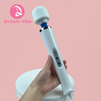 Mega Wand AC Powered Super Strong Vibrator Cabled Wired Powerful Handheld Wand Massager Sex Toy Sports Recovery Muscle Aches