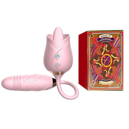 Rose Toy Sucking Vibrator Stimulator for Women with 10 Sucker Thrusting Dildo G Spot Vibrators Adult Toys for Woman Man Couples