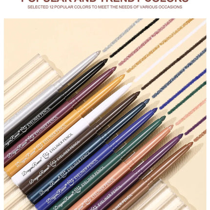 Eyeliner Pen Is Waterproof, Sweat-Proof, Does Not Smudge, Easy for Beginners to Use, Green, Purple, Black, Long-Lasting, Non-Fading Eyeliner Pen