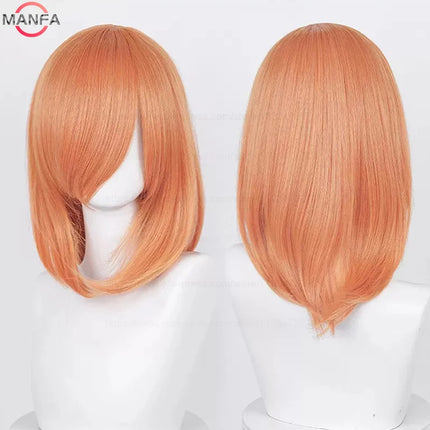 40cm Medium Basic Anime Cosplay Wig Bang Blond  Black White Red Pink Green Brown Gold Blue Heat Resistant Synthetic Hair Wigs