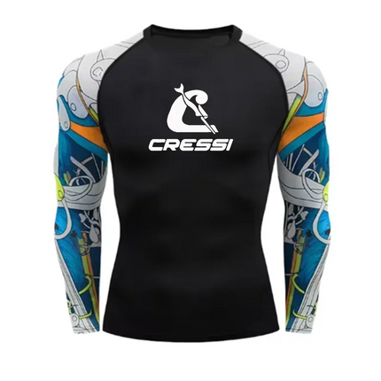 Rashguard Upf 50 Sun Protection Surf Shirt Quick Dry Breathable Swimming Tight T-shirt Summer 2023 Gym Clothes Mens Long Sleeve