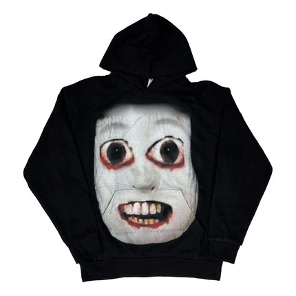 Personalized Funny Pattern Printed Hoodie with Zipper Pocket Dark Style Y2K Halloween Fashion Jacket for Casual Wear