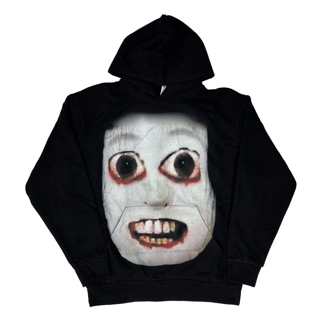 Personalized Funny Pattern Printed Hoodie with Zipper Pocket Dark Style Y2K Halloween Fashion Jacket for Casual Wear