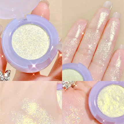 Monochrome Glitter Eyeshadow Pearlescent Highlighter Powder Makeup Diamond Eye Shadow Palette Bright Shiny Eye Makeup Cosmetics