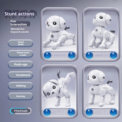 2026 Ai Smart Programmable Robotic Dog Remote Control Touch Sensing Electric Stunt Walking Barking Interactive Robot For Indoor