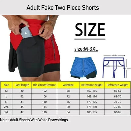 Bandai Gengar Attack Pocket Monster Anime Unisex Double Layer 2-in-1 Performance Gym Shorts Summer Quick-dry Soft Lightweight