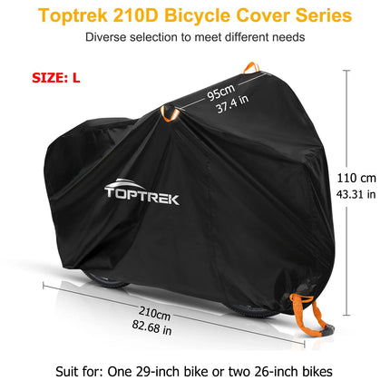 Toptrek Bicycle Cover Waterproof Protect Covers Outdoor Anti-UV Bikes Cover Rain Snow Windproof MTB Shed Dirt Bike Accessories