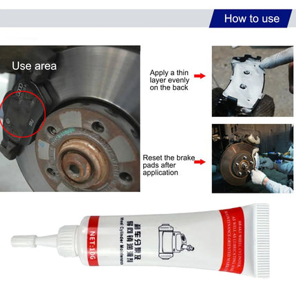 10g Brake Pin Grease Car Rust Brake Noise Moisture Proof Efficient Lubrication For Brake Pin Parts Squeal Stopper Lube