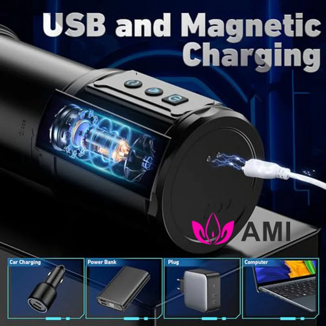 AMI Adult Sex Toys Electric Massager Lifelike Vagina Male Masturbation Cup Silent USB-Rechargeable Pocket-Sized Pussy Sex Toy