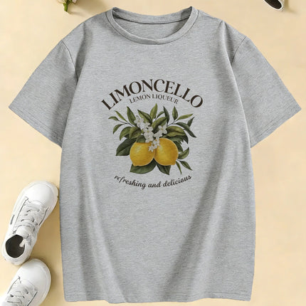 Kids Lemon Design Funny T-Shirts Children's T-Shirt Boys Girls Summer Spring Casual Top Tee Shirt